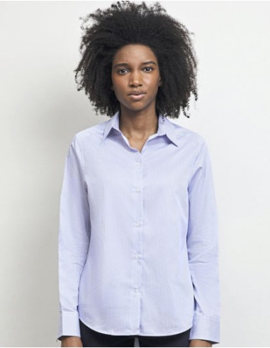 NEO-04339-Womens Easy Care Striped Shirt Baptiste